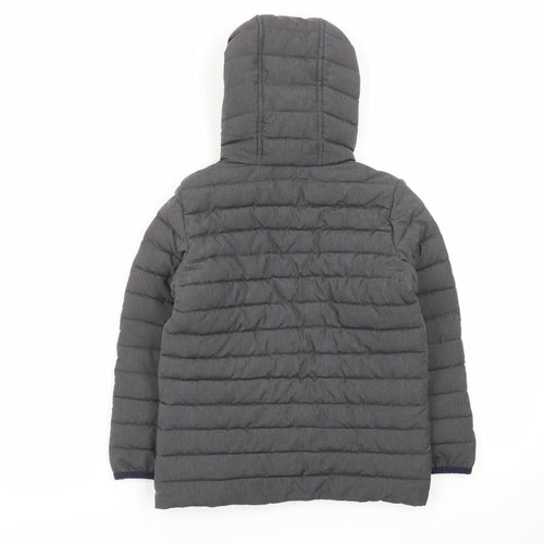 Joules Boys Grey Puffer Jacket Hooded Showerproof Lightweight 6 Years
