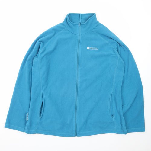 Mountain Warehouse Women Blue Fleece Full Zip Hoodie UK 18