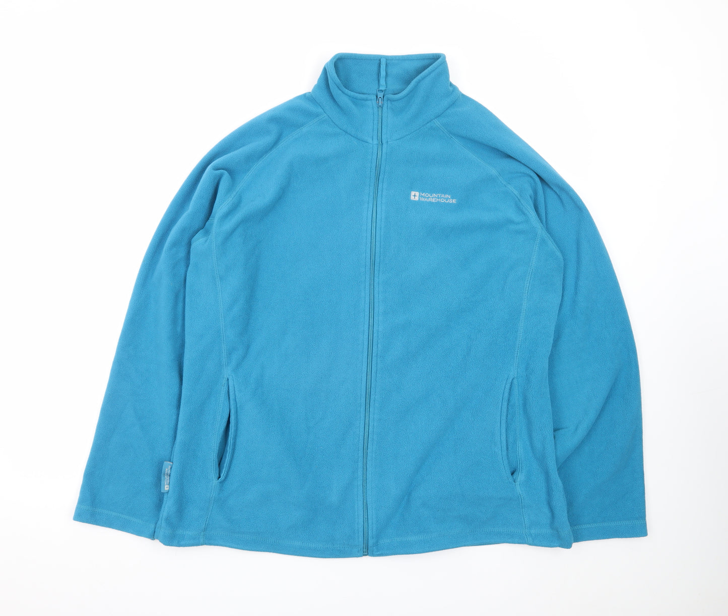 Mountain Warehouse Women Blue Fleece Full Zip Hoodie UK 18