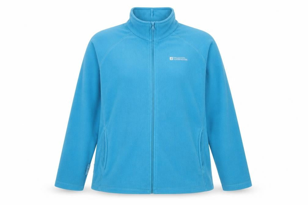 Mountain Warehouse Women Blue Fleece Full Zip Hoodie UK 18