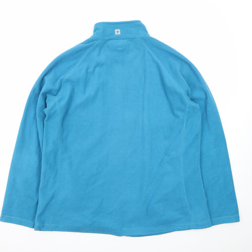 Mountain Warehouse Women Blue Fleece Full Zip Hoodie UK 18