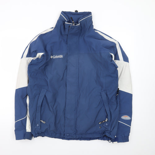 Columbia Men's Blue Waterproof Hooded Puffer Jacket M