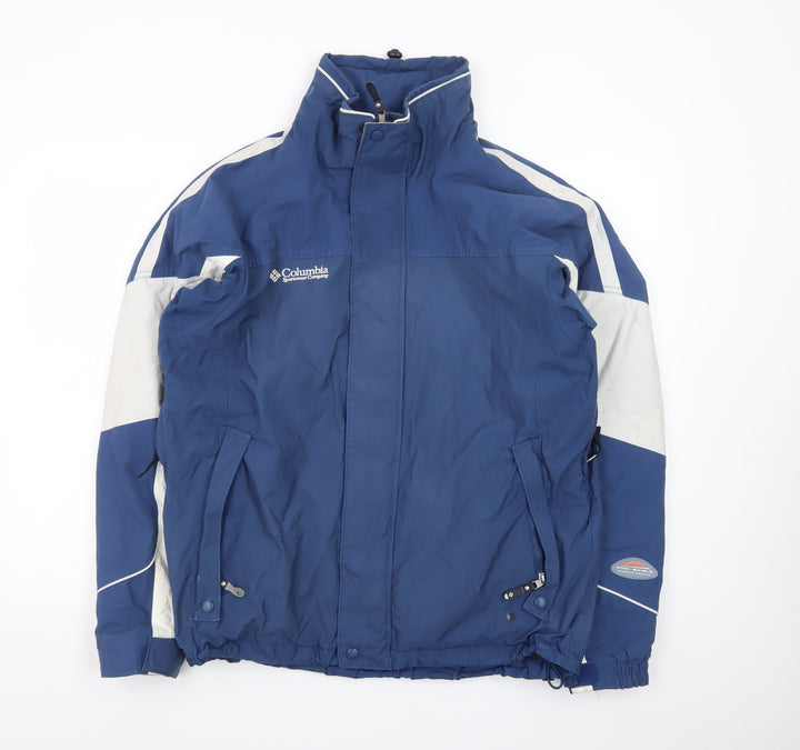 Columbia Men's Blue Waterproof Hooded Puffer Jacket M