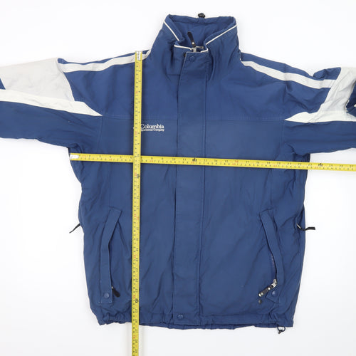 Columbia Men's Blue Waterproof Hooded Puffer Jacket M
