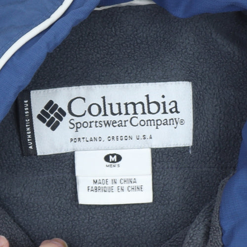 Columbia Men's Blue Waterproof Hooded Puffer Jacket M