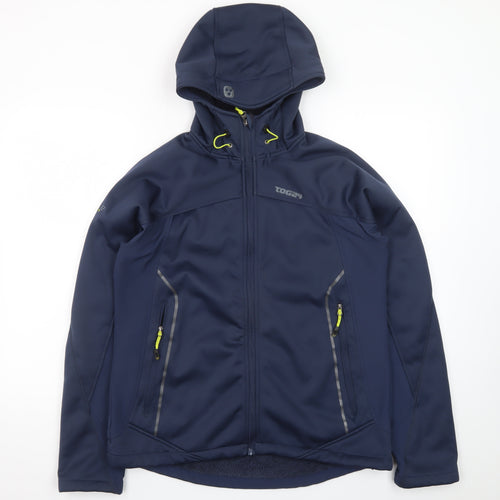 TOG24 Men's Blue Softshell Hooded Jacket Size M Windproof