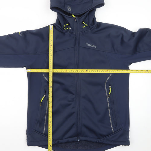 TOG24 Men's Blue Softshell Hooded Jacket Size M Windproof