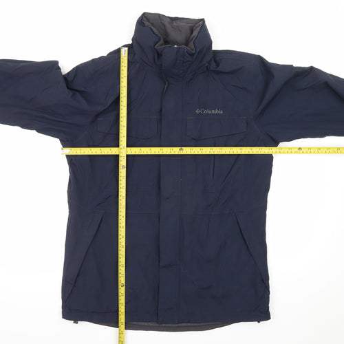 Columbia Mens Blue Waterproof Mid-Length Parka Jacket Size M