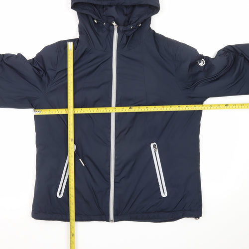 Michael Kors Women's Blue Hooded Puffer Jacket Size M