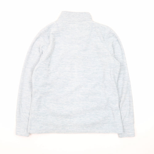 Weird Fish Women's Light Blue 1/4 Zip Pullover Sweatshirt Size 12