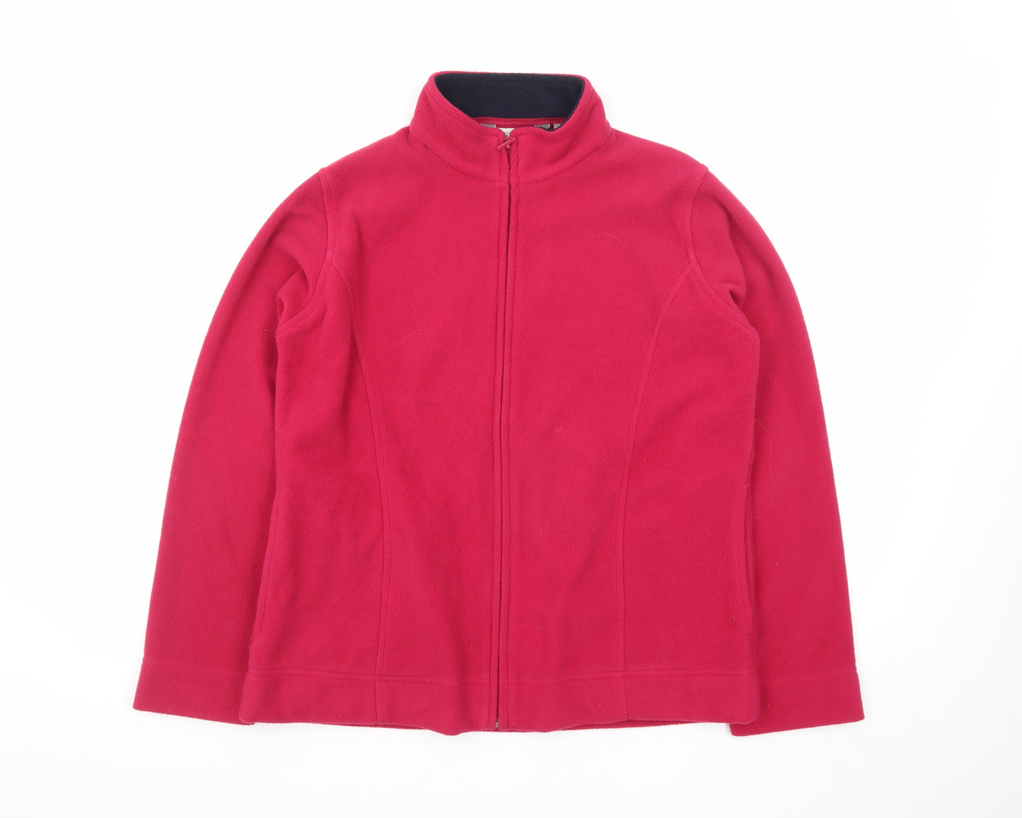 EWM Women’s Red Fleece Full Zip Jacket Size M 14-16 Lightweight