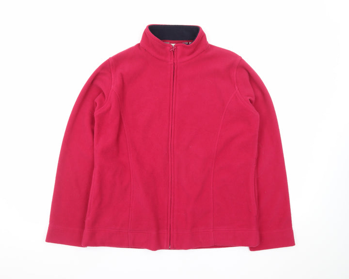 EWM Women’s Red Fleece Full Zip Jacket Size M 14-16 Lightweight