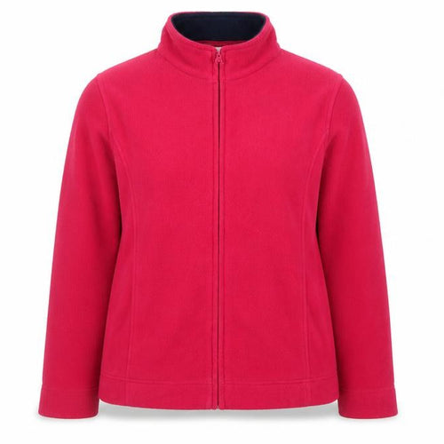 EWM Women’s Red Fleece Full Zip Jacket Size M 14-16 Lightweight