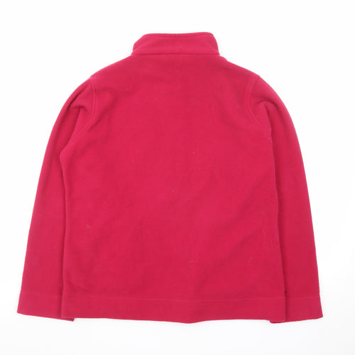 EWM Women’s Red Fleece Full Zip Jacket Size M 14-16 Lightweight