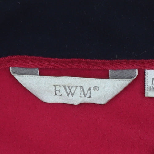 EWM Women’s Red Fleece Full Zip Jacket Size M 14-16 Lightweight