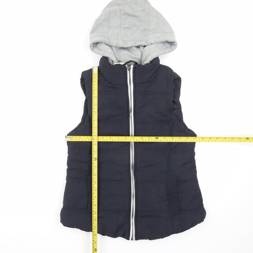New Look Women’s Black Hooded Puffer Waistcoat UK 12