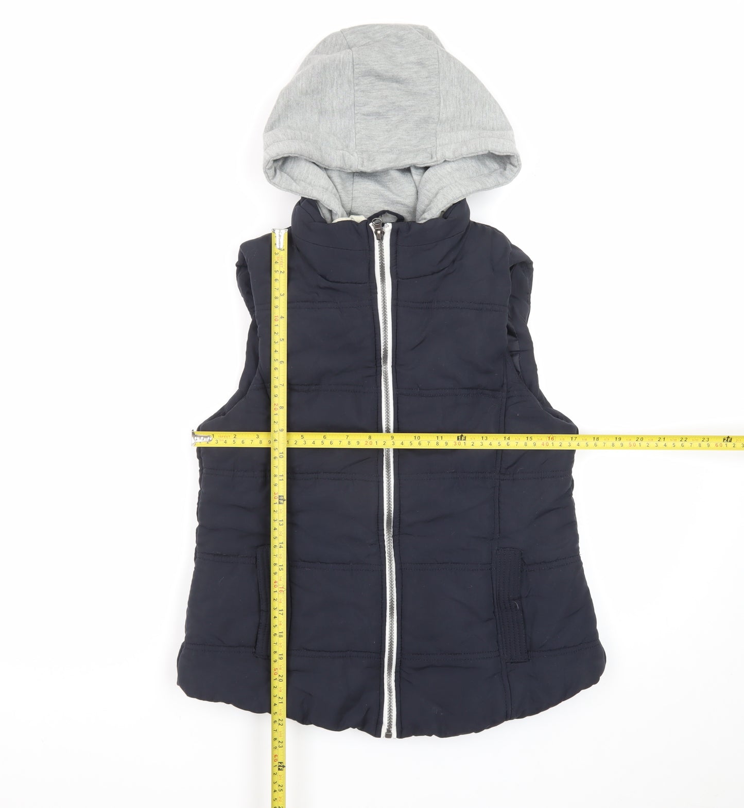 New Look Women’s Black Hooded Puffer Waistcoat UK 12