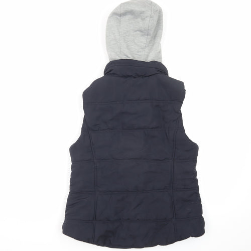 New Look Women’s Black Hooded Puffer Waistcoat UK 12