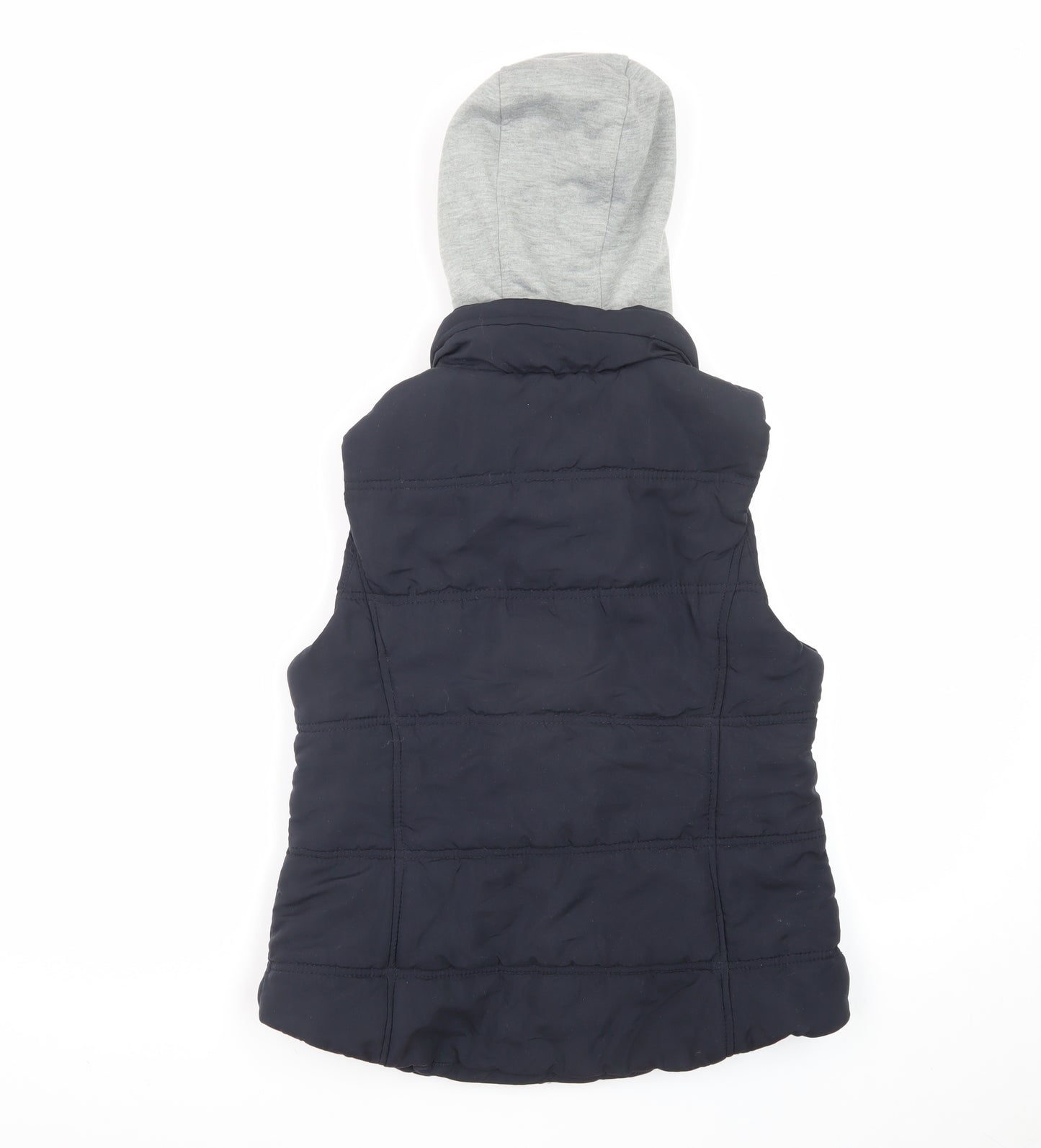 New Look Women’s Black Hooded Puffer Waistcoat UK 12