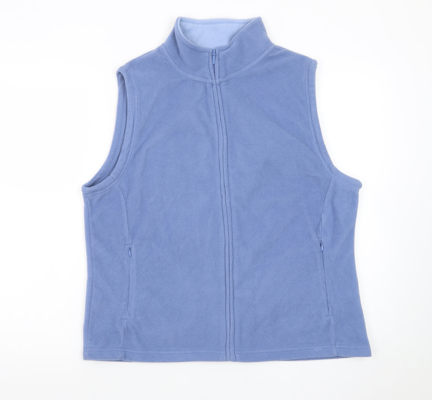 Isle Essentials Women's Blue Fleece Zip Waistcoat Size 18-20