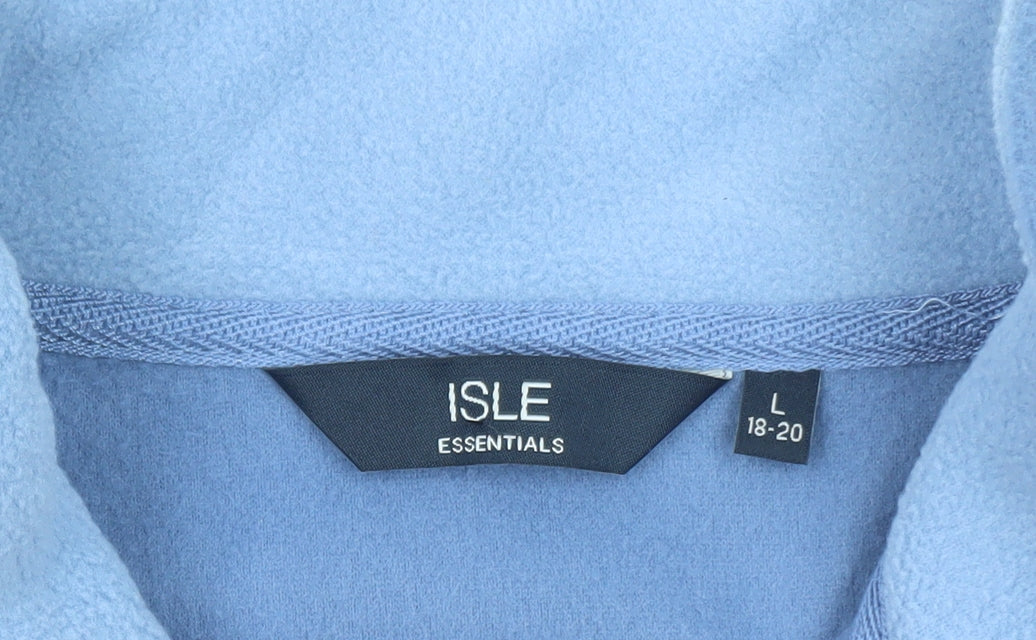 Isle Essentials Women's Blue Fleece Zip Waistcoat Size 18-20