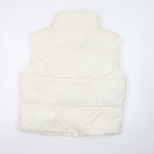 George Women’s Ivory Puffer Gilet Waistcoat Size 12-14