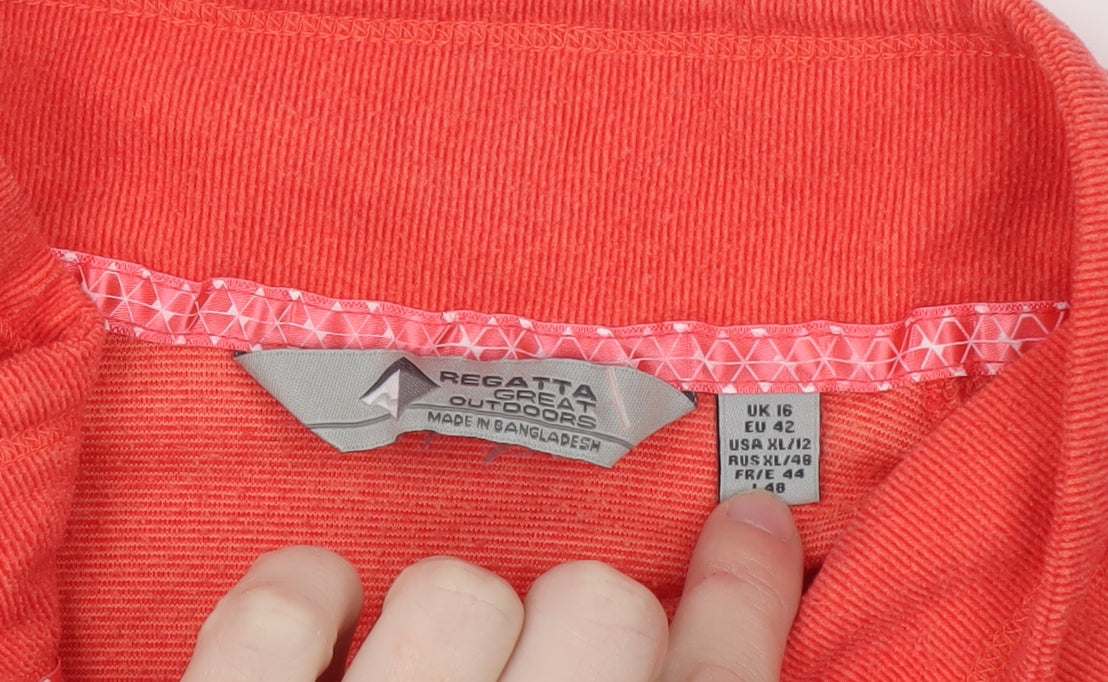 Regatta Womens Coral 1/4 Zip Pullover Fleece Sweatshirt UK 16