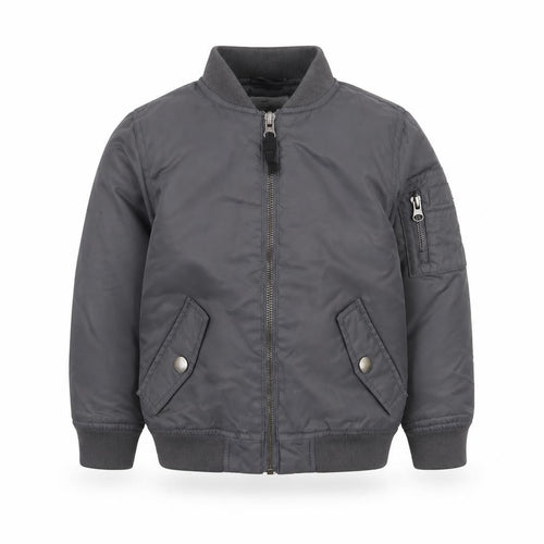 Next Boys Grey Bomber Jacket 4 Years Nylon Lined Zip Pockets Classic Style