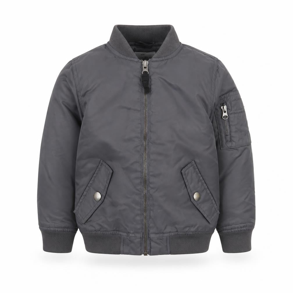 Next Boys Grey Bomber Jacket 4 Years Nylon Lined Zip Pockets Classic Style