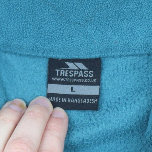 Trespass Men's Blue Fleece Full Zip Outdoor Jacket Size L
