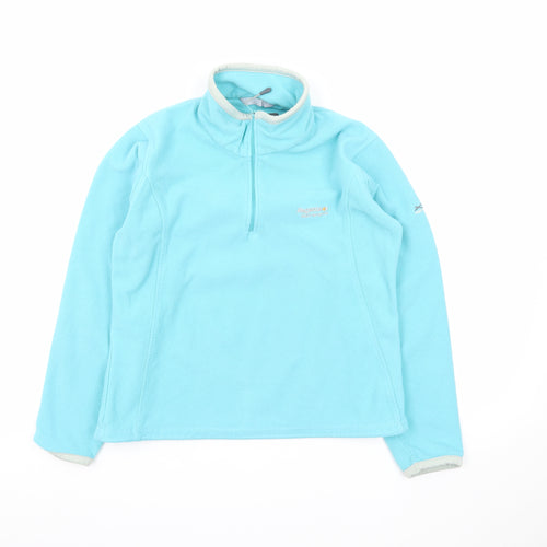 Regatta Women Blue Fleece Pullover Sweatshirt Size 10 1/2 Zip Outdoor