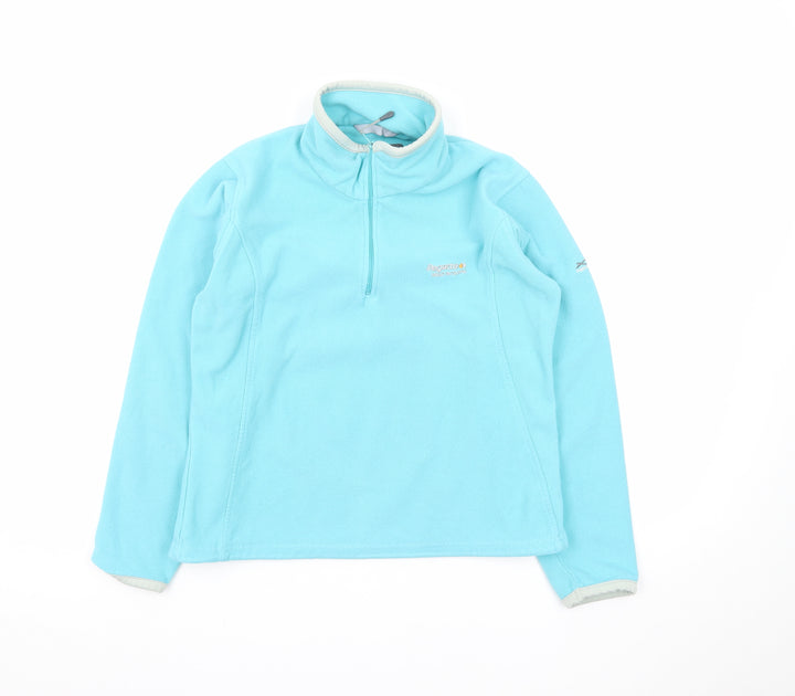 Regatta Women Blue Fleece Pullover Sweatshirt Size 10 1/2 Zip Outdoor