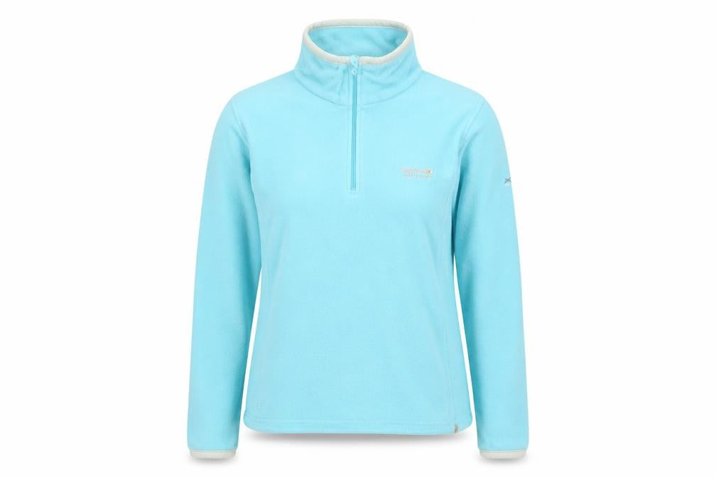 Regatta Women Blue Fleece Pullover Sweatshirt Size 10 1/2 Zip Outdoor