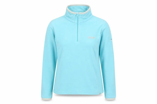 Front view of Regatta Women Blue Fleece Pullover Sweatshirt, size 10, 1/2 Zip Outdoor
