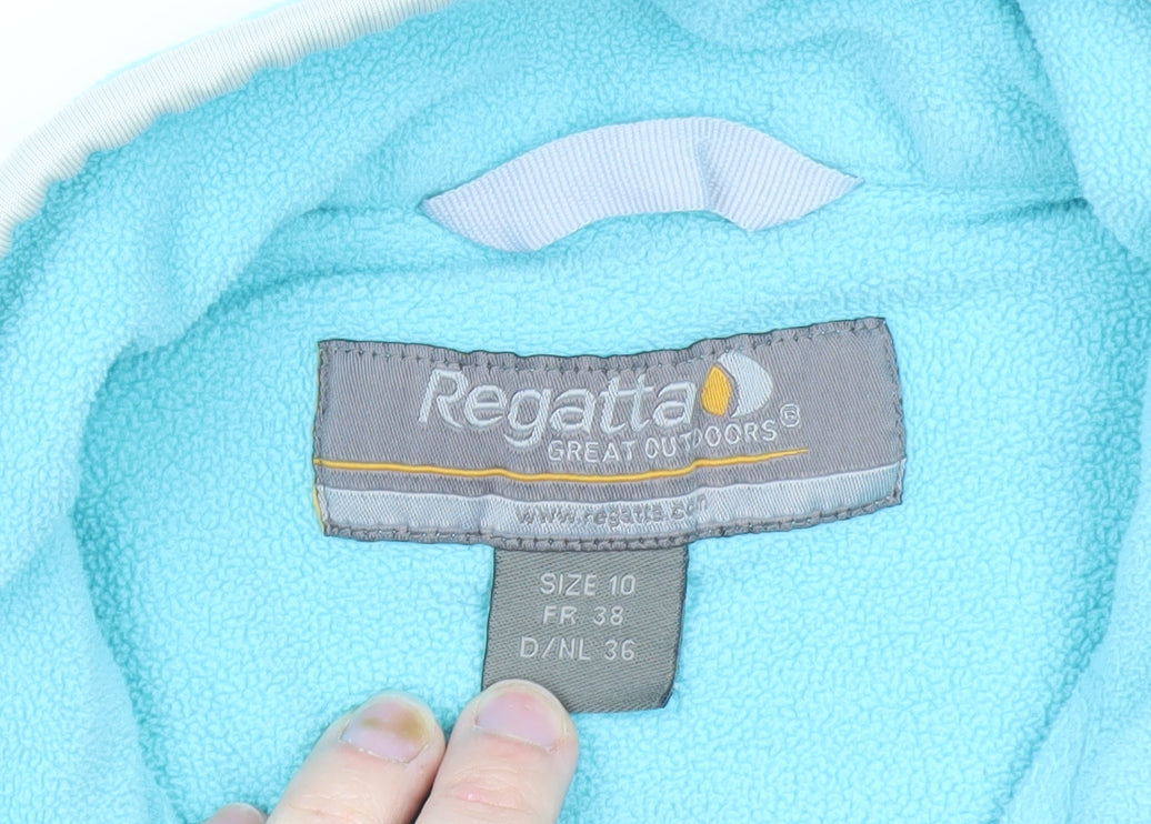 Regatta Women Blue Fleece Pullover Sweatshirt Size 10 1/2 Zip Outdoor