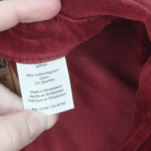 Levi Strauss Women's Red Velvet Cotton Blend Blazer Jacket Size S