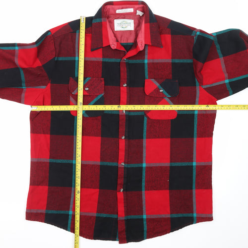 Northwest Territory Men's Red Check Flannel Button-Up Shirt XL