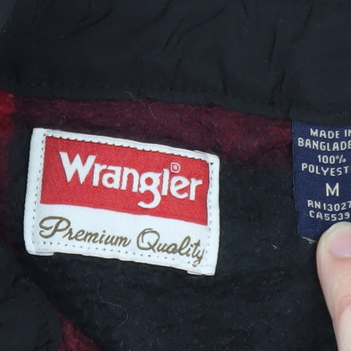 Wrangler Men's Red Black Check Flannel Long Sleeve Shirt M