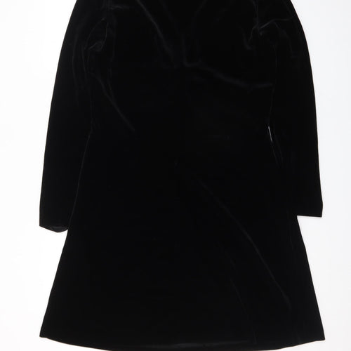 Lori M Collection Women’s Black Velvet A-Line Party Dress L