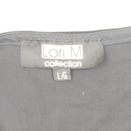 Lori M Collection Women’s Black Velvet A-Line Party Dress L