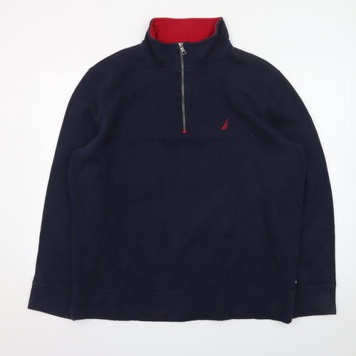 Nautica Men's Blue XL 1/2 Zip Fleece Pullover Sweatshirt