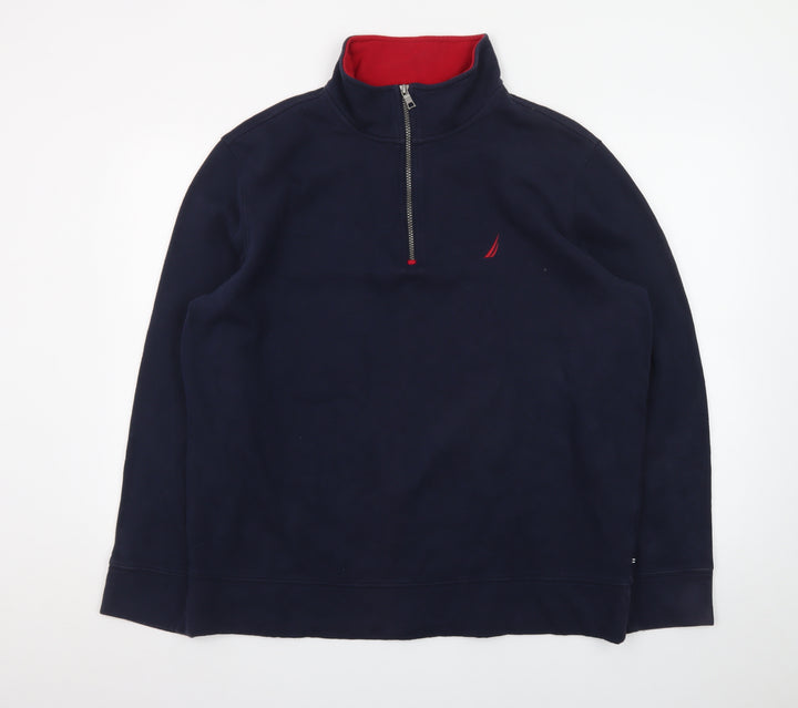 Nautica Men's Blue XL 1/2 Zip Fleece Pullover Sweatshirt