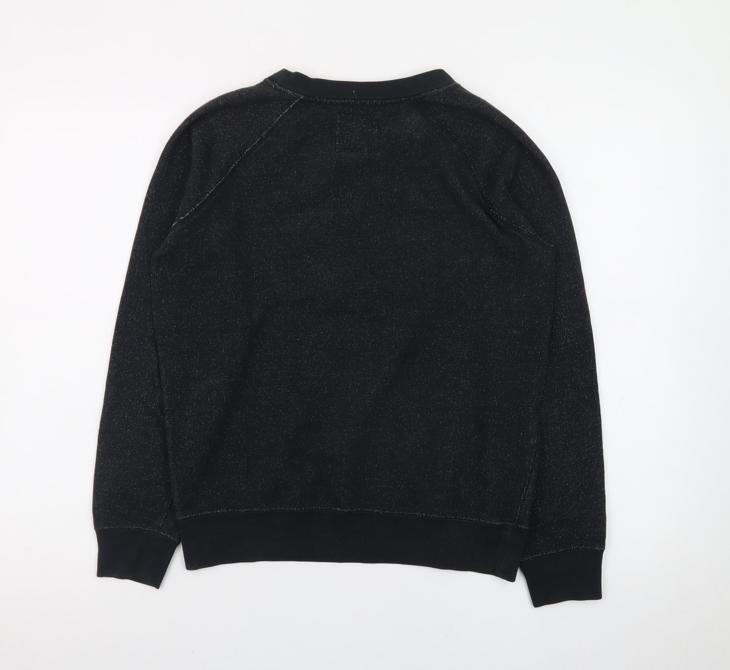 Roots Men's Black XS Pullover Sweatshirt Logo Knit Classic