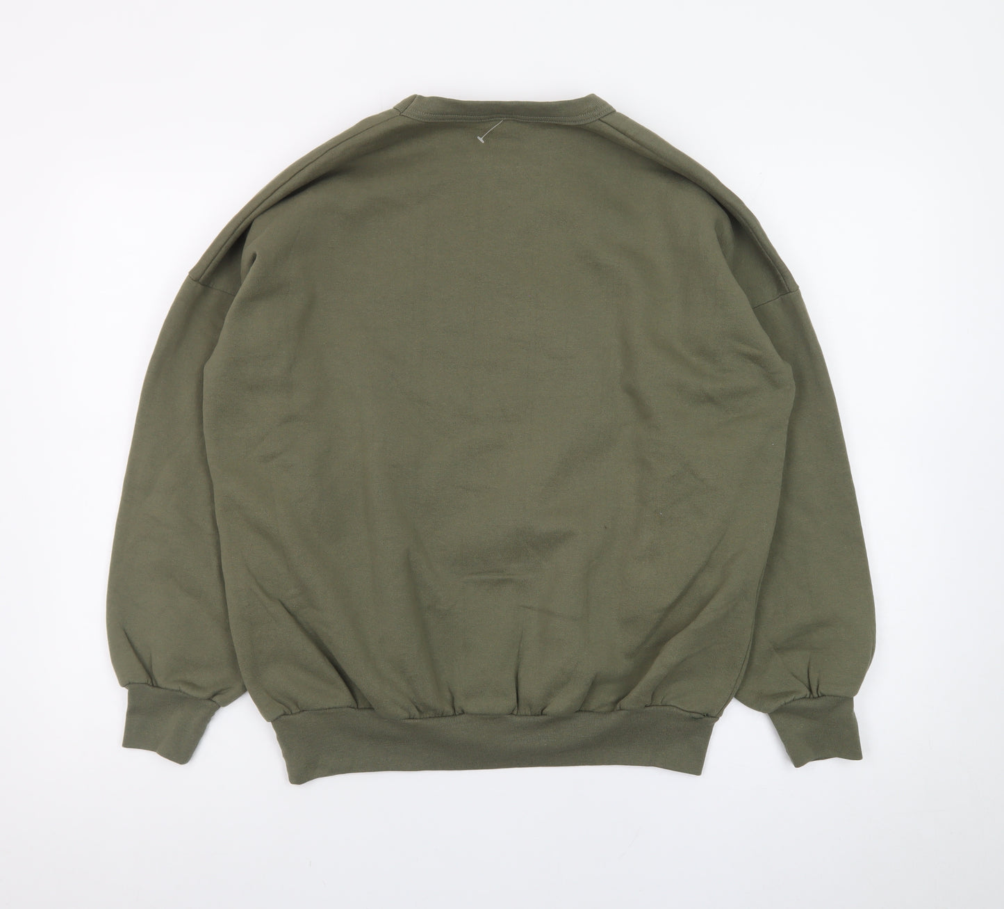 Oceanic Classic Women's Green Wolf Print Pullover Sweatshirt Size S