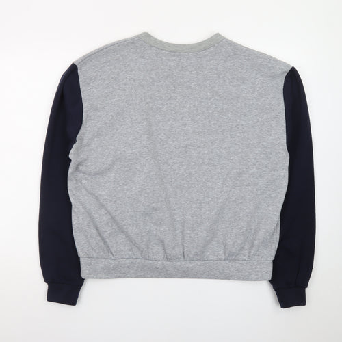 Warehouse Unisex Grey Navy Toronto 1989 Pullover Sweatshirt S