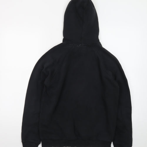 Adidas Mens Black Pullover Hoodie Small Logo Fleece Sweatshirt