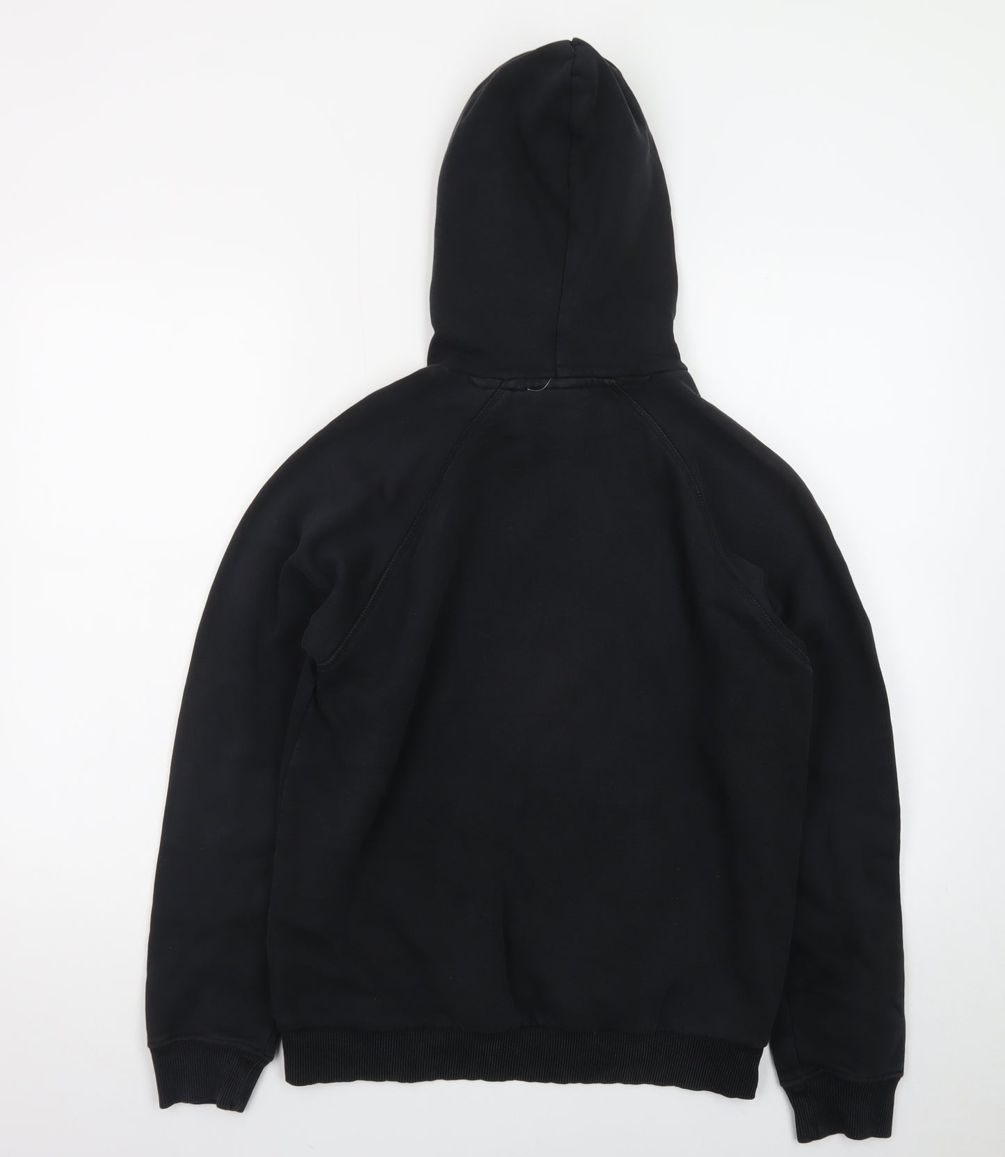 Adidas Mens Black Pullover Hoodie Small Logo Fleece Sweatshirt