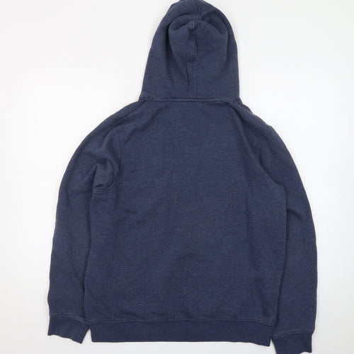 Saltrock Men's Blue Pullover Hoodie Size M Logo Fleece Sweatshirt