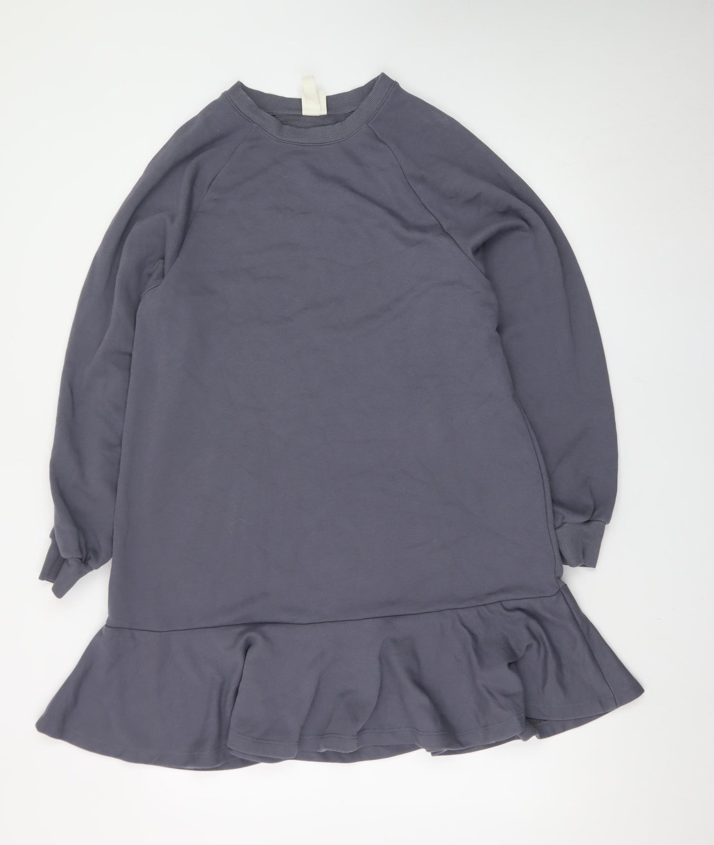 H&M Women Grey Long Sleeve Sweatshirt Dress Size S