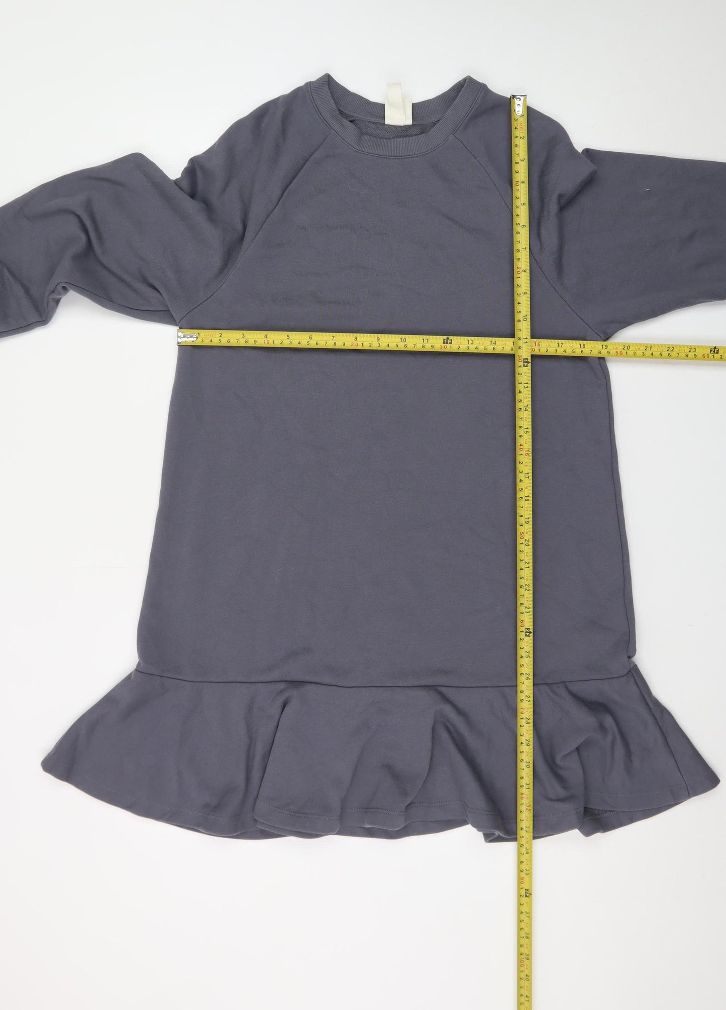 H&M Women Grey Long Sleeve Sweatshirt Dress Size S
